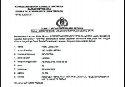 Diduga Palsukan Dokumen, Lukas alias Deden Dilaporkan ke Polda Metro Jaya